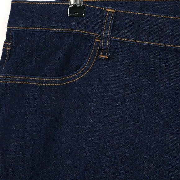 Old Navy Jean Shorts Semi Fitted Dark Stretch Cuffed 18 Regular‎ - Picture 6 of 10